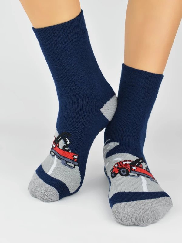 Skarpety chłopięce frotte wzorzyste ABS SF005-B-02C EUR 27-30