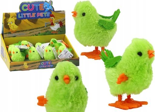 LeanToys Skaczący Kurczak Zabawka Nakręcana Figurka Zielony