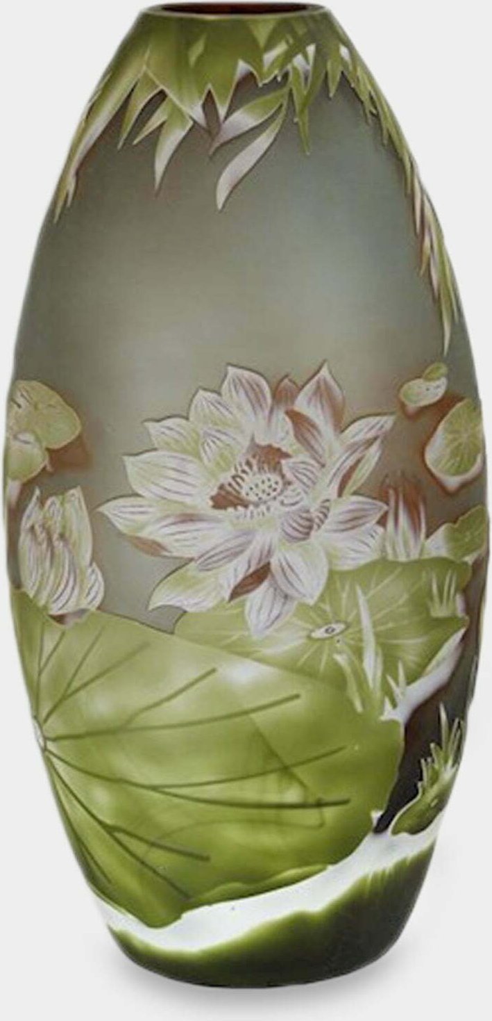 rzezbyzbrazu Wazon Szklany Lilie Wodne