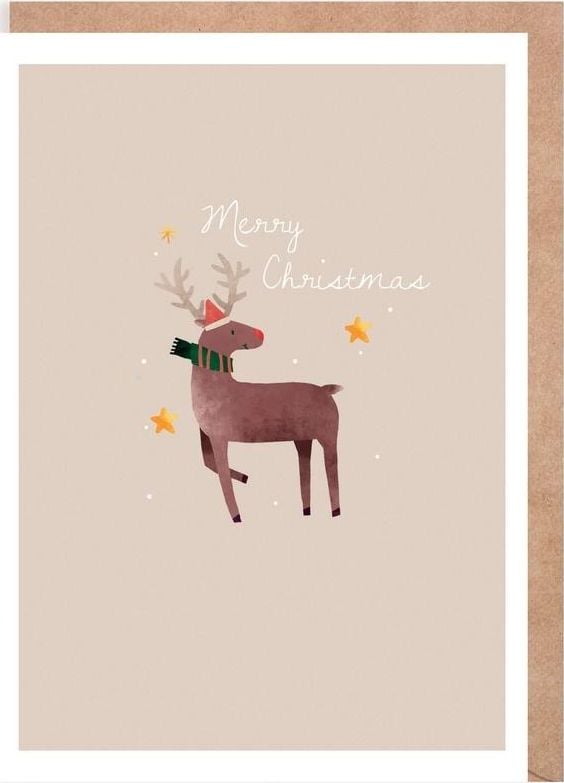 Cardie Kartka Boże Narodzenie Renifer, eko koperta K127