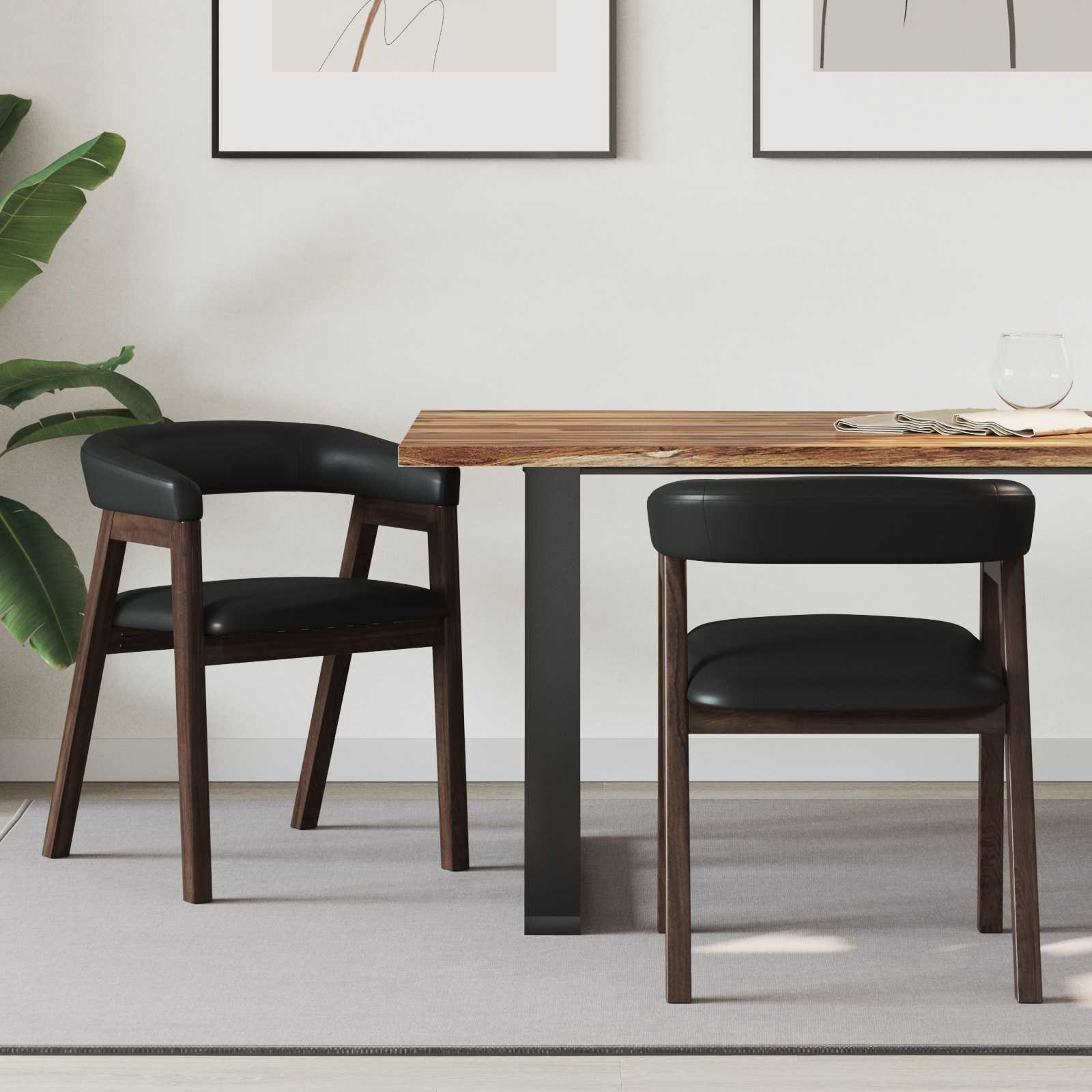 vidaXL Krzesła jadalne 2 pcs Jasny Brąz 54 x 57 x 73 cm