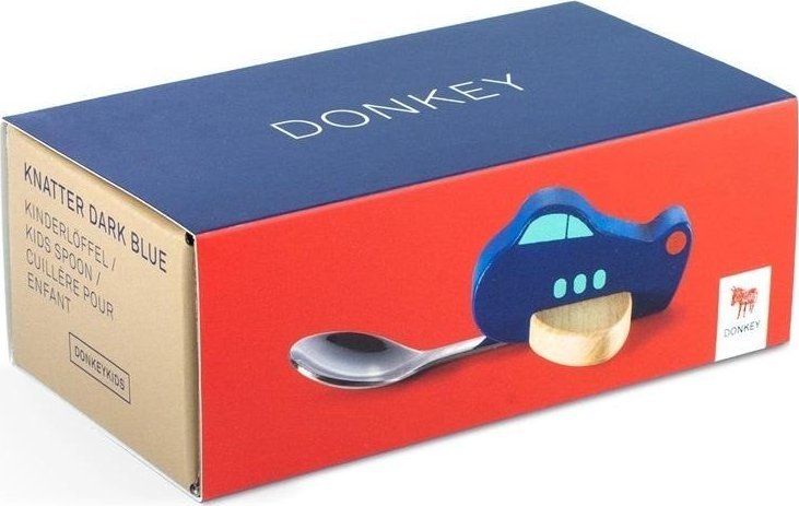 Łyżka dla dzieci - samolot granatowy