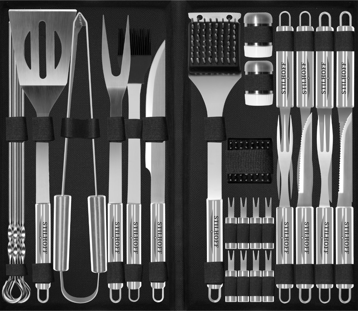 Zestaw sztućce do GRILLA BBQ STILHOFF akcesoria przybory 33 szt + walizka