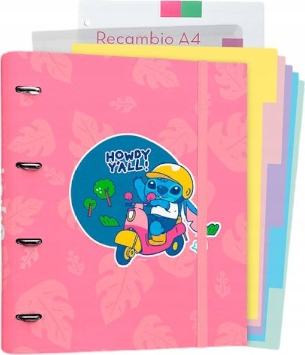Segregator Disney Disney Stitch - Segregator A4 z kartkami (4 ringi, gumka)