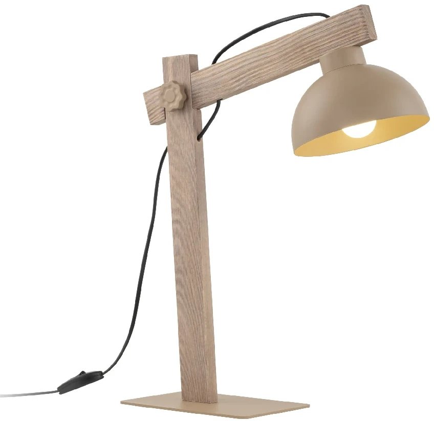Lampka biurkowa TK Lighting Biurowa lampa Oslo Sabia 16129 drewniana do czytania beżowy