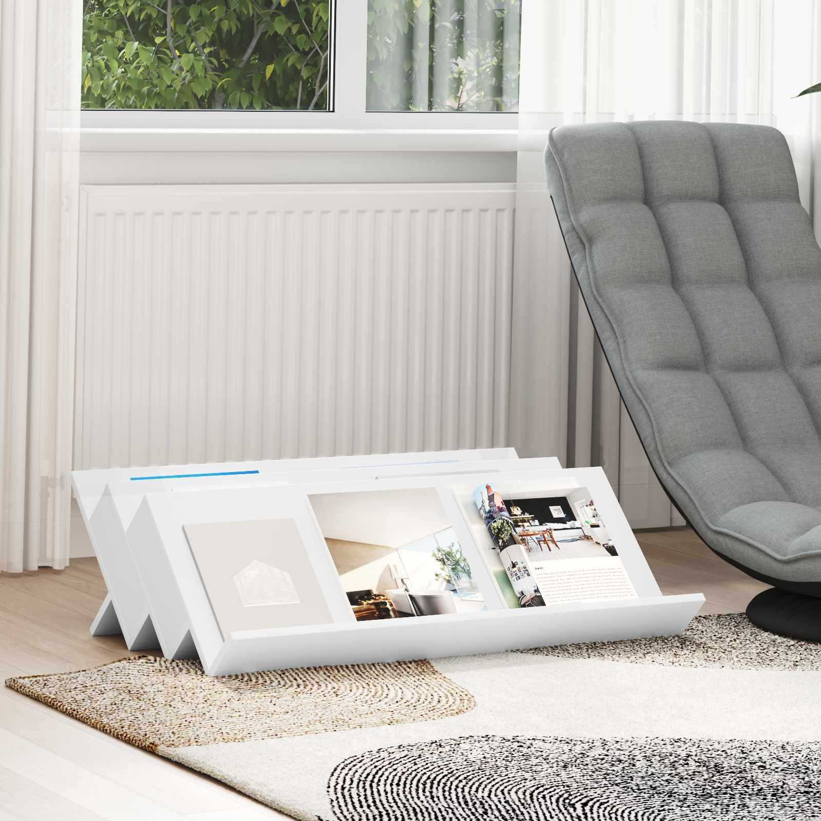 vidaXL Szafka boczna Biały 90 x 57,5 x 42 cm Materiał z drewna pochodzenia