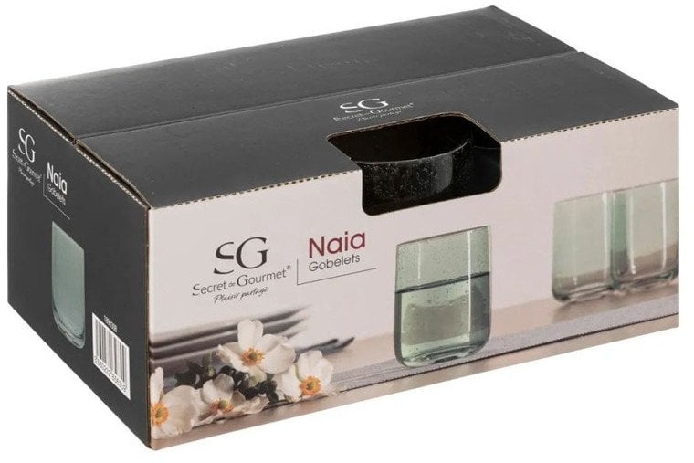 TUMBLER LOW NAIA GREN COL 0.3L GLAS 6PC