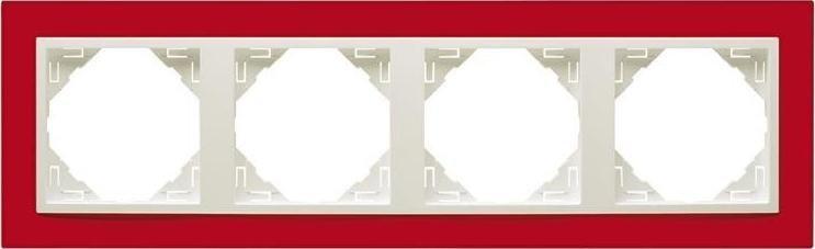 Efapel EFAPEL ANIMATO RAMKA 4-KROTNA CZERWONY-LOD 90940 TVG