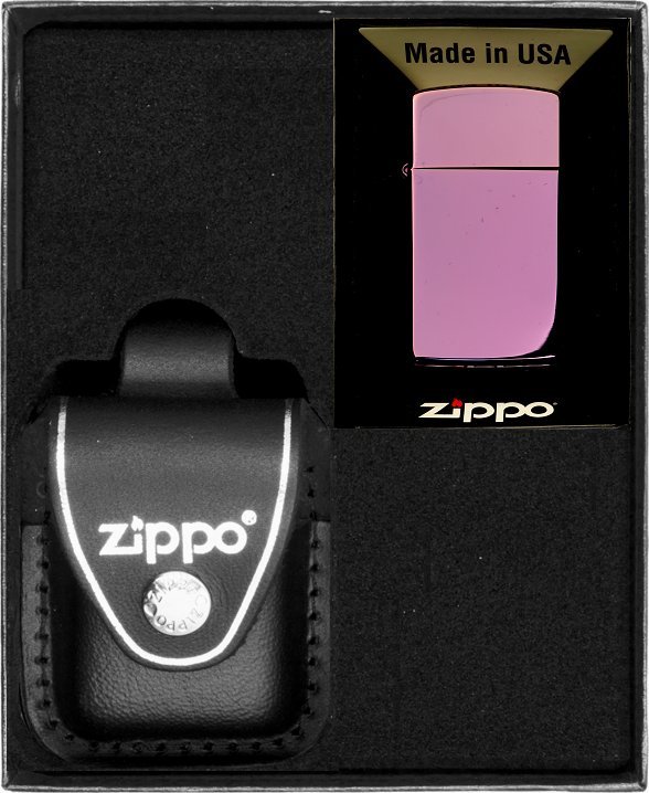 Zestaw ZIPPO Zapalniczka ABBYS SLIM HIGH POLISH Prezentowy No3