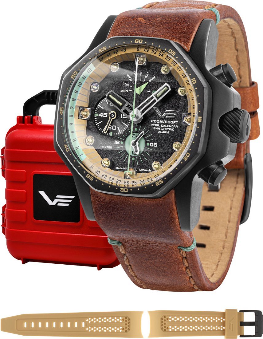 Zegarek Vostok Europe Zegarek męski YM86-640C697 brązowy