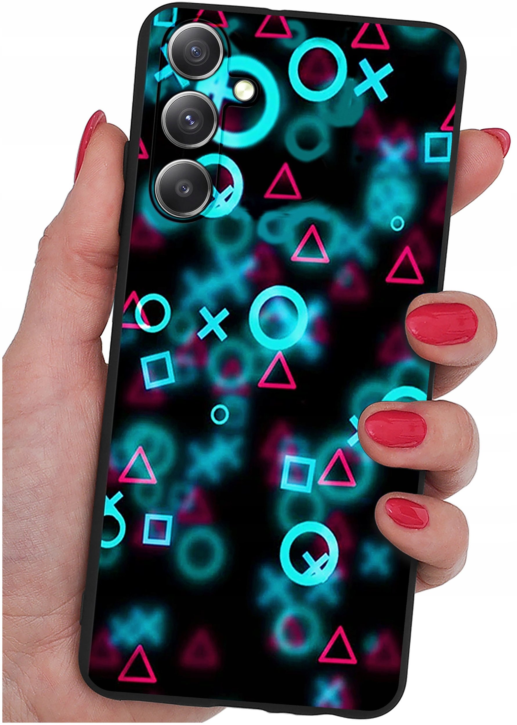 ETUI do Samsung Galaxy S24 WZORY | SILIKONOWE MATT CASE + SZKŁO 9H