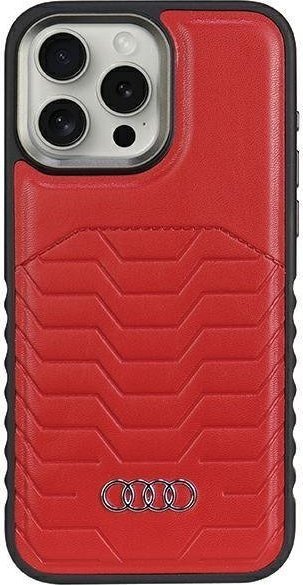 Audi Synthetic Leather MagSafe iPhone 14 Pro Max 6.7" czerwony/red hardcase AU-TPUPCMIP14PM-GT/D3-RD