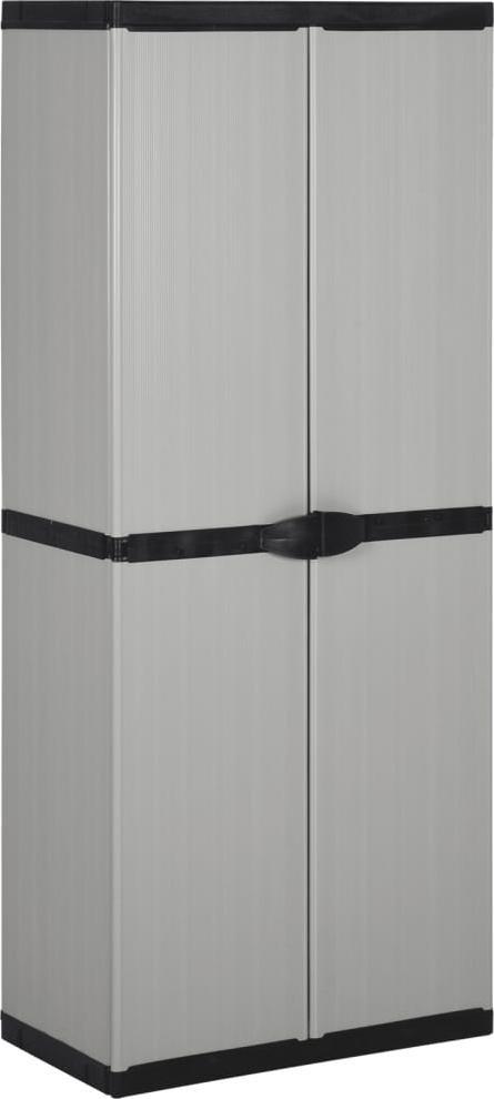 Szafa ogrodowa vidaXL vidaXL Szafa ogrodowa z 3 półkami, szaro-czarna, 68x40x168 cm