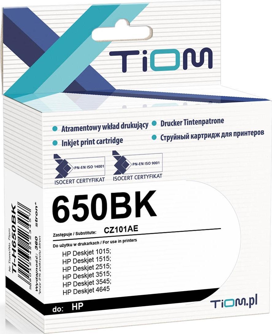 Tusz Tiom Tusz Tiom do HP 650BK | CZ101AE | 14ml | black