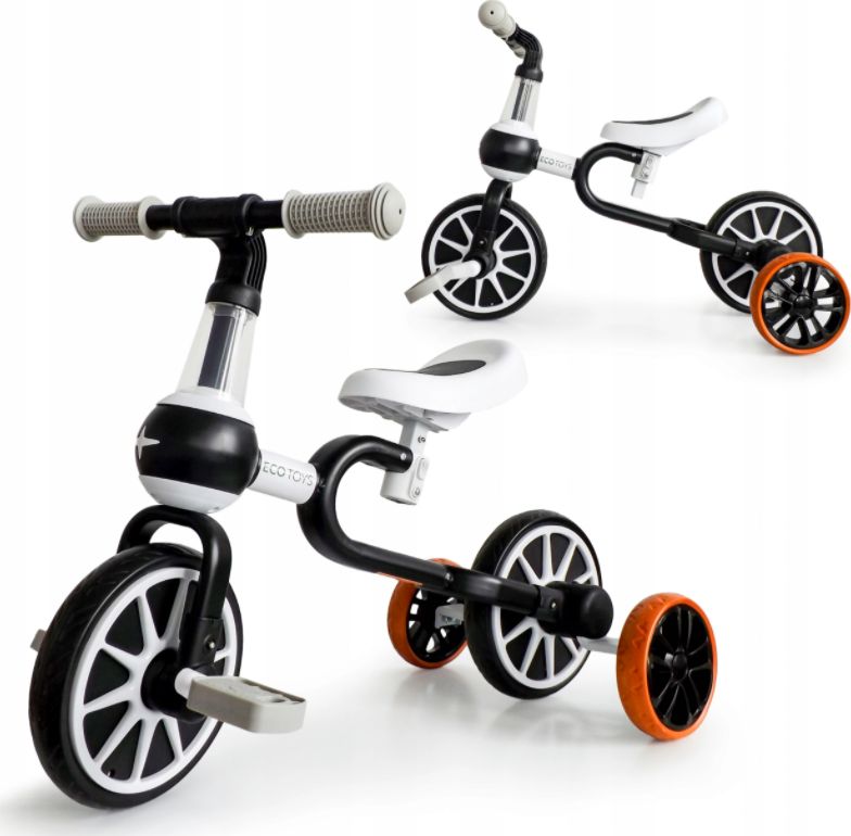 Ecotoys Rower rowerek biegowy 4w1 Pedały Kółka boczne