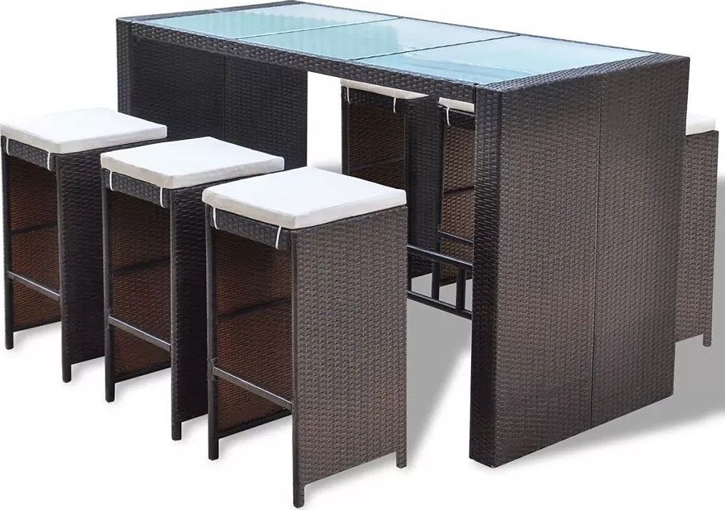 Elior zestaw barowy do ogrodu Kyle, brązowy (4170)