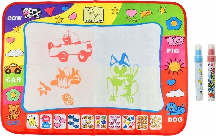 Iso Trade Duża Mata Wodna Do Rysowania Malowania + 2 Pisaki uniwersalny