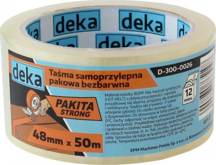 Deka TAÅMA PAKOWA BEZBARWNA STRONG 48MM*50M
