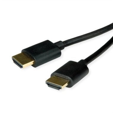 ROLINE Kabel HDMI High Speed + Ethernet, Ultra Slim, M/M, czarny, 3 m