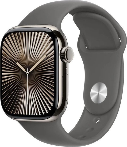 Smartwatch Apple Watch 10 GPS + Cellular 46mm Natural Titanium M/L Szary (MWYA3QF/A)