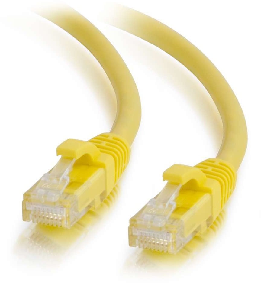 C2G 2m Cat6 Booted Unshielded (UTP) Network Patch Cable - Yellow, 2 m, Cat6, U/UTP (UTP), RJ-45, RJ-45