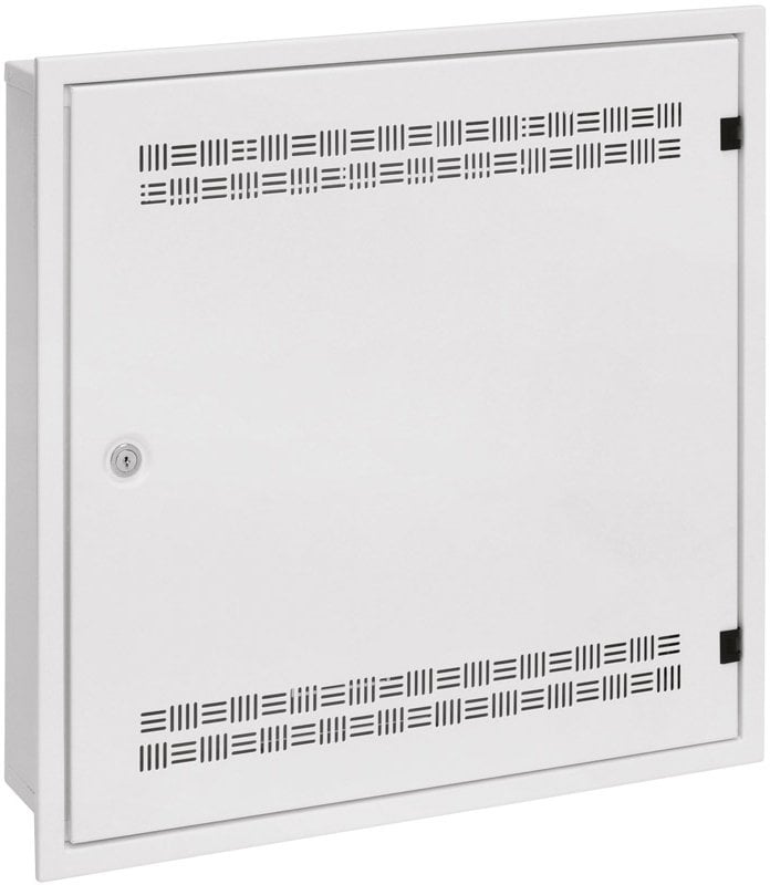 Szafa Solarix rozdzielacz LC-18 do ściany z listwami 2U, 4U a 11U, 550x550 biała RAL9003 z rámeczkiem k zazdieniu LC-18-55-15-W-W