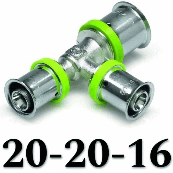 REDUCING TEE 20X2,00 - 20X2,00 - 16X2,00