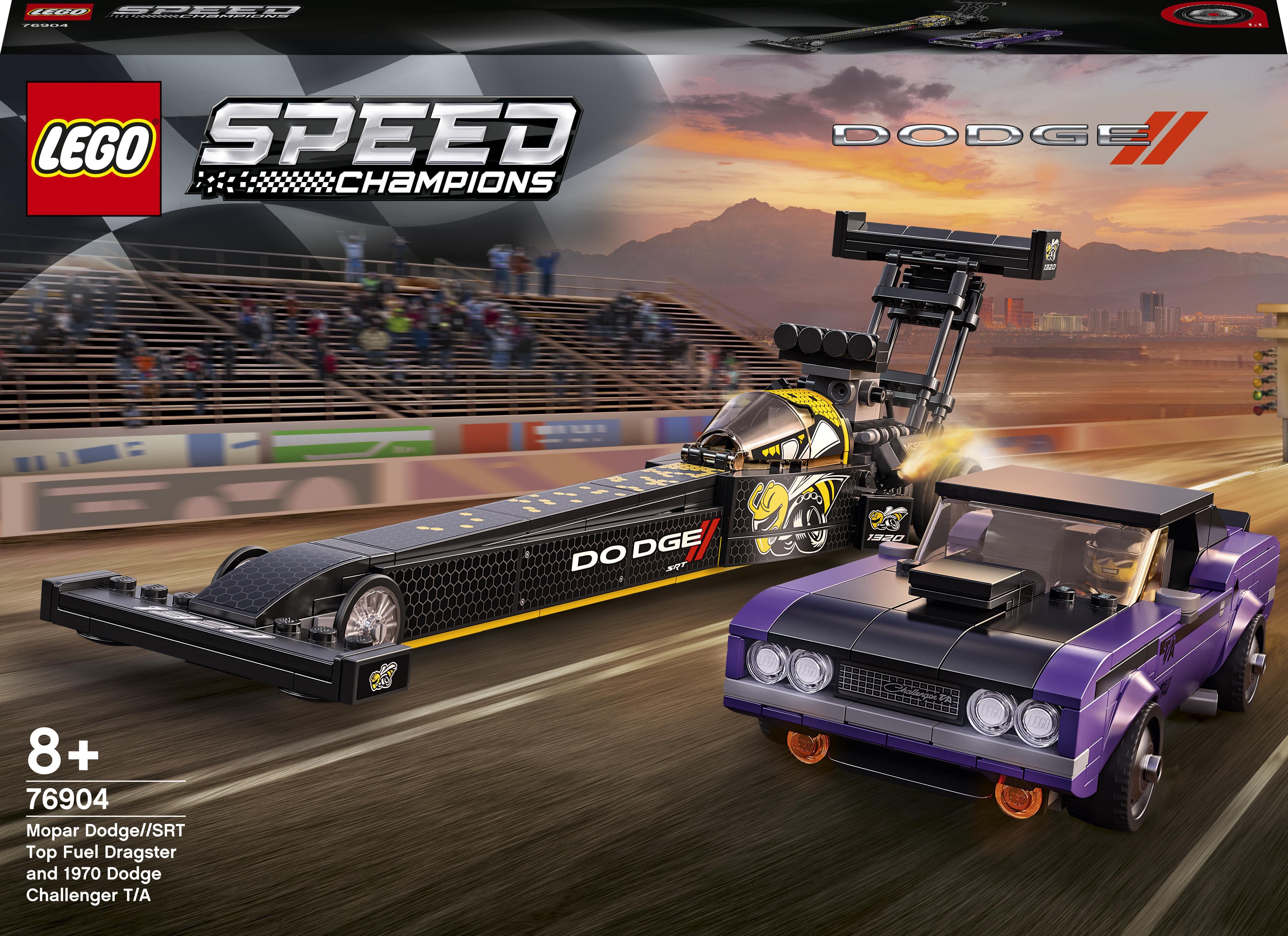 LEGO Speed Champions Mopar Dodge//SRT Top Fuel Dragster i 1970 Dodge Challenger T/A (76904)