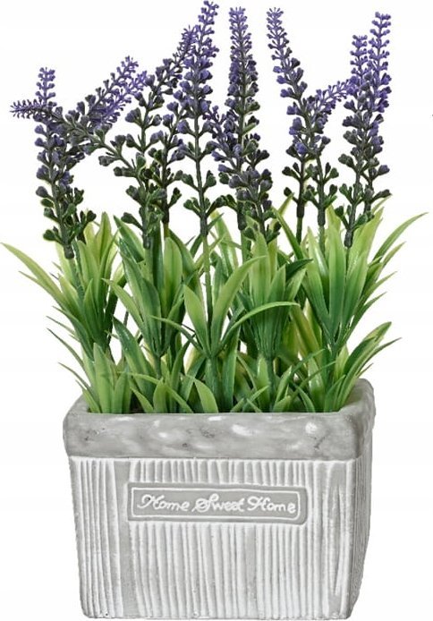 Lawenda sztuczna roślina w doniczce 13,5x7x24cm Dekoracyjna