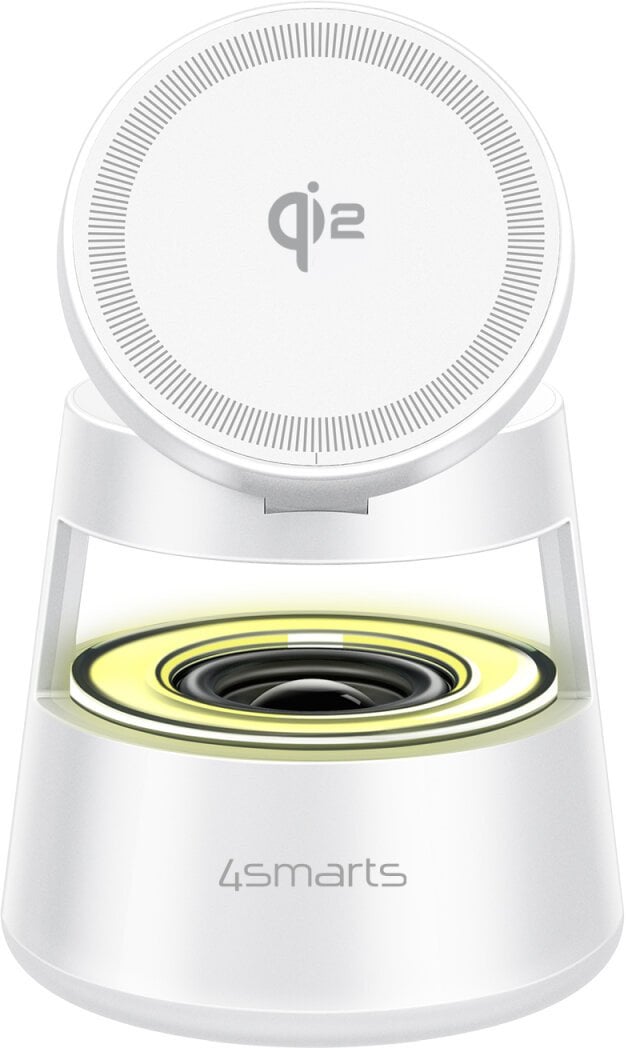 4smarts 541535 ładowarka do urządzeń przenośnych Zestaw słuchawkowy, Smartfon, Smartwatch Biały USB Bezprzewodowe ładowanie Wewnętrzna, Zewnętrzna