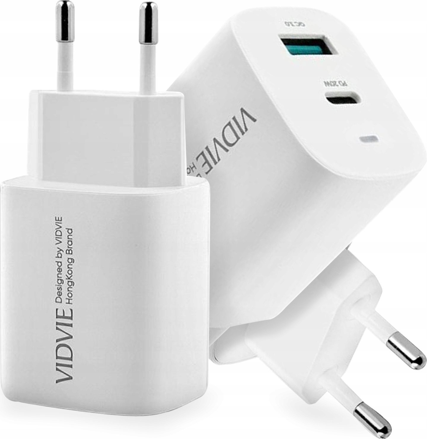 ŁADOWARKA SIECIOWA VIDVIE PLE248 1XUSB 1XTYPE C 3A PD 20W BIAŁY