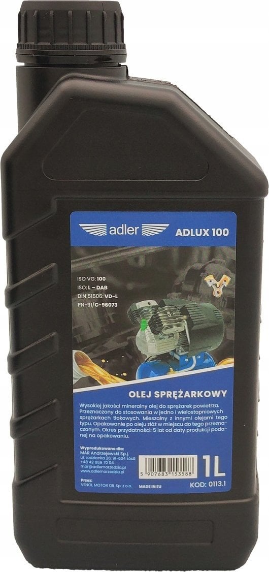 Adler ADLER OLEJ SPRĘŻARKOWY ADLUX 100 1L