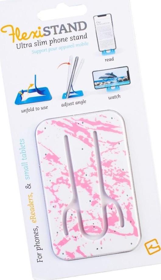 Podstawka Thinking Gifts FlexiStand podstawka pod telefon - Pink Marble