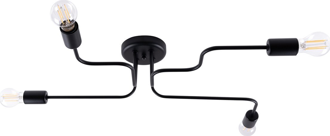 Lampa wisząca Sollux Lighting SOLLUX Żyrandol VECTOR 4 czarny 4 x E27 SL.1446