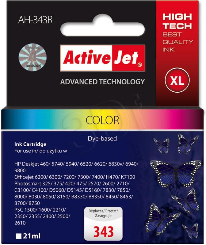 Tusz Activejet tusz AH-343R / C8766EE nr 343 (cyan, magenta, yellow)