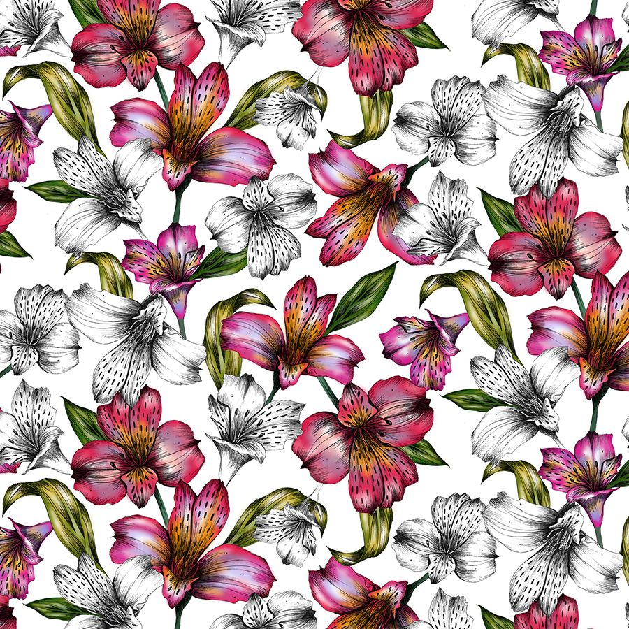 Clear Creation Karnet Swarovski kwadrat Etniczne Lilie (CL0408)