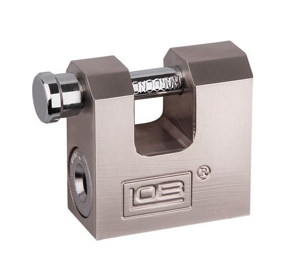 LOB Kłódka trzpieniowa mosiężna satynowa 50mm KTD50