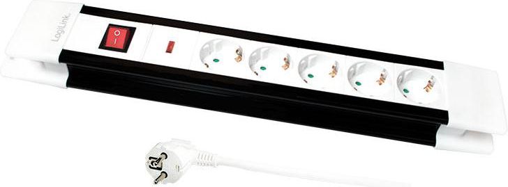 Listwa zasilająca LogiLink LPS 5 gniazd 3 m biało-czarna (LPS211)