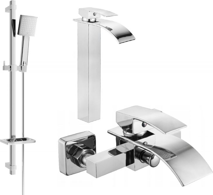 Mexen Mexen Aries DQ45 zestaw wannowy, chrom - 744813DQ45-00