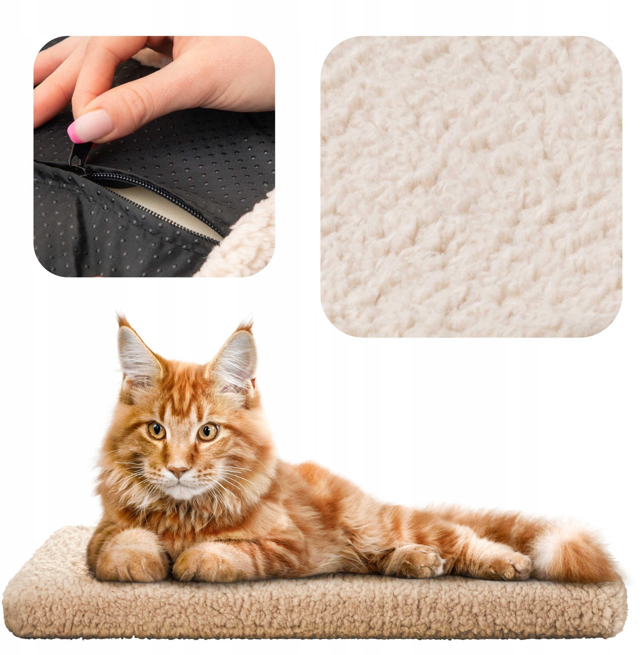 Hobbydog Materac parapetowy futro beżowy