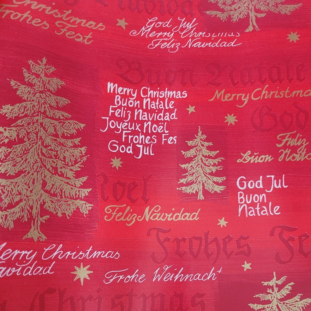 Fastima Papier czerwony do pakowania prezentów 70cmx2m 126m70