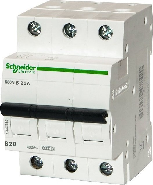Schneider Wył.nadprądowy 3p B20A K60N schneider A9K01320