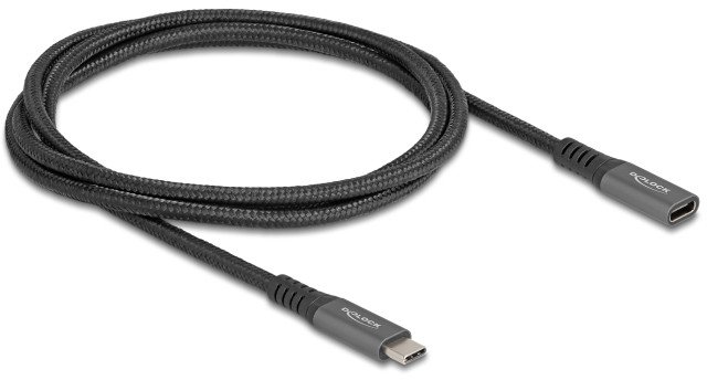 Kabel USB Delock USB-C - USB-C 1 m Czarny (80022)
