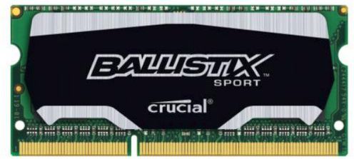 Pamięć do laptopa Ballistix SODIMM, DDR3, 4 GB, 1866 MHz, CL9 (BLS4G3N169ES4CEU)