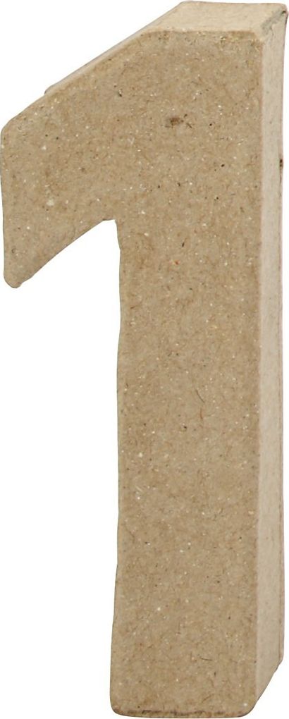 Creativ Company Cyfra 1 z papier-mache H: 10 cm