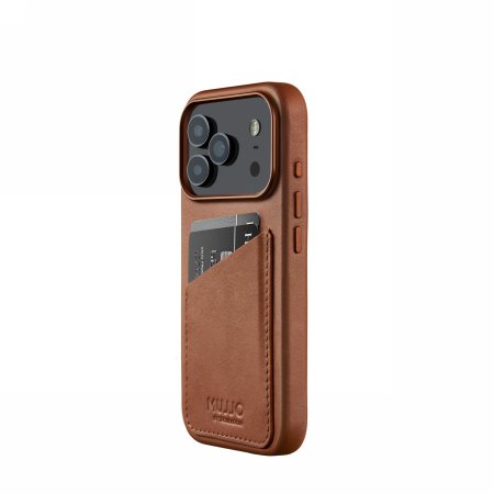 Mujjo Wallet Leather Case - etui skórzane do iPhone 17 Pro kompatybilne z MagSafe (tan)