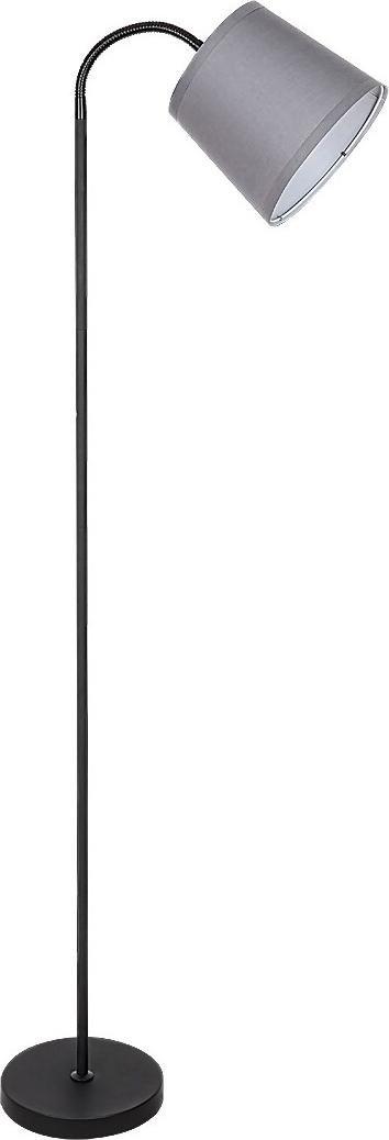 Lampa podłogowa Rabalux Sypialniana lampa stojąca Godric abażurowa na peszlu szara