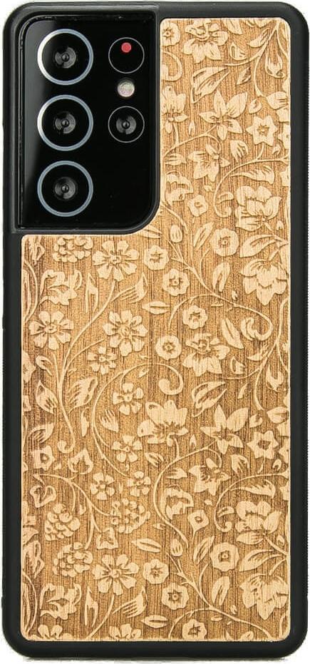BeWood Drewniane Etui Samsung Galaxy S21 Ultra Polne Kwiaty Aniegre