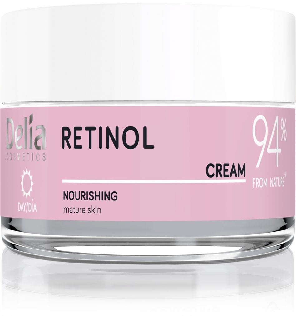 Delia Retinol - 94% składników z natury - Odżywczy krem na dzień o działaniu odmładzającym 50ml