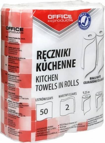 PBS Connect Ręczniki kuchenne celulozowe OFFICE PRODUCTS, 2-warstwowe, 50 listków, 9,25m, 2szt., białe 22047139-14